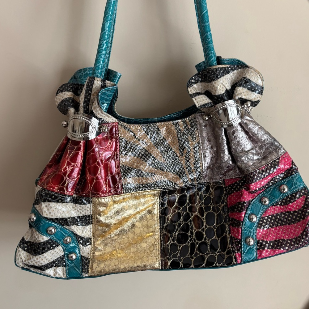 Multicolor Patchwork Handbag
